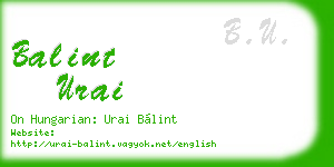 balint urai business card