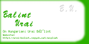 balint urai business card